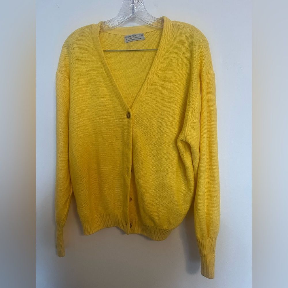 Urban Outfitters Yellow Cardigan Sweater